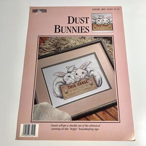 Leisure Arts Killer Dust Bunnies 83105 Cross Stitch Chart Pattern Spring Decor